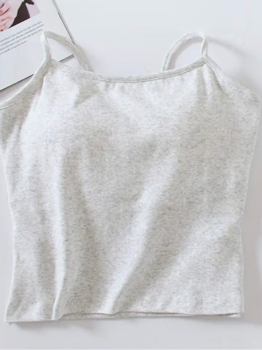 Women's Light Gray Heathered Camisole Tank Top